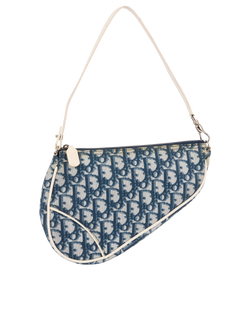 Christian Dior Vintage Saddle, Canvas, Blue, CM0073, 1*